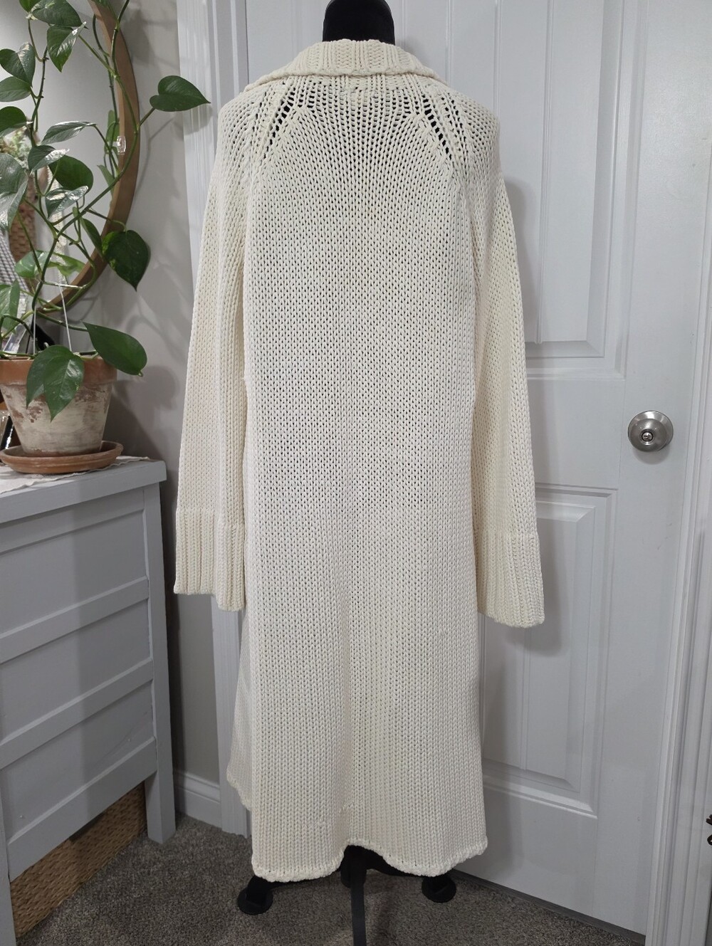J. Crew Chunky Knit Long Sweater Cardigan Size Large - Picture 3 of 9